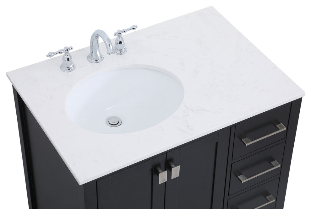 Isabel Black 32" Single Sink Bathroom Vanity