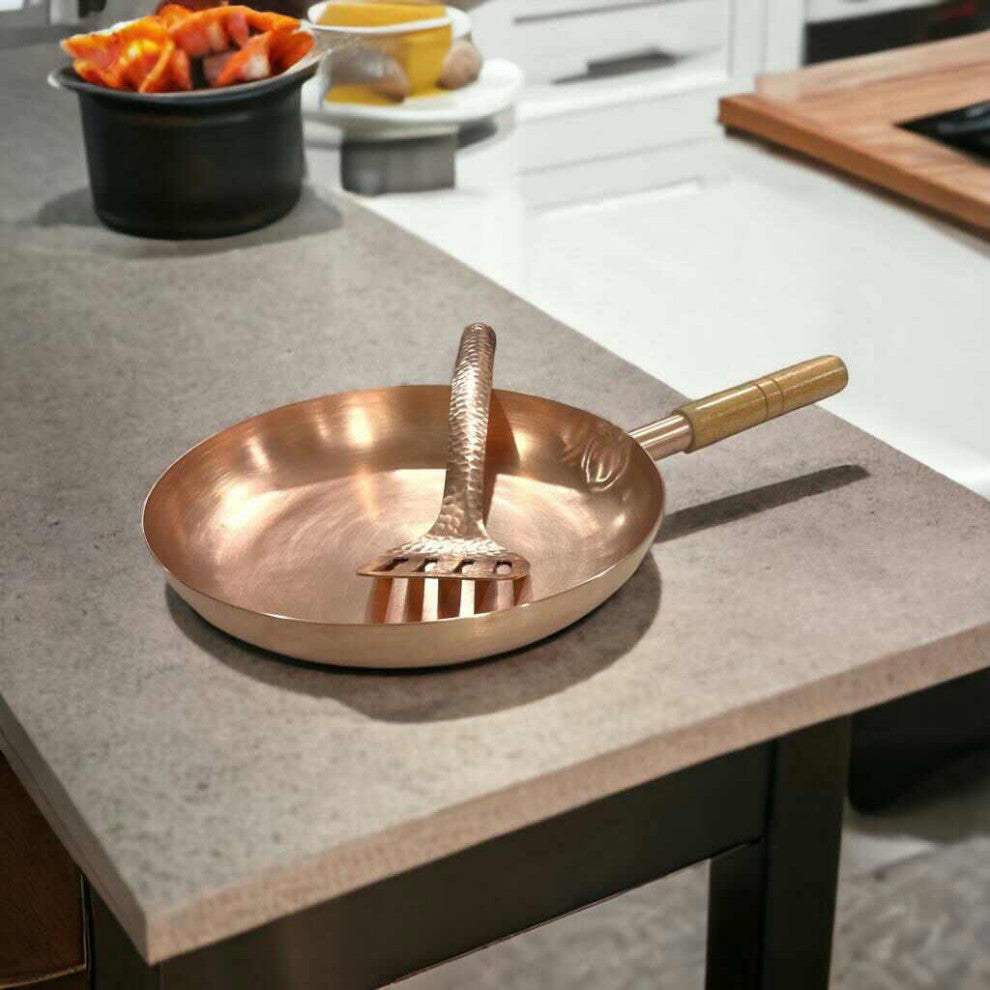 10x1.5" Round Plain Copper Pan with Spatula
