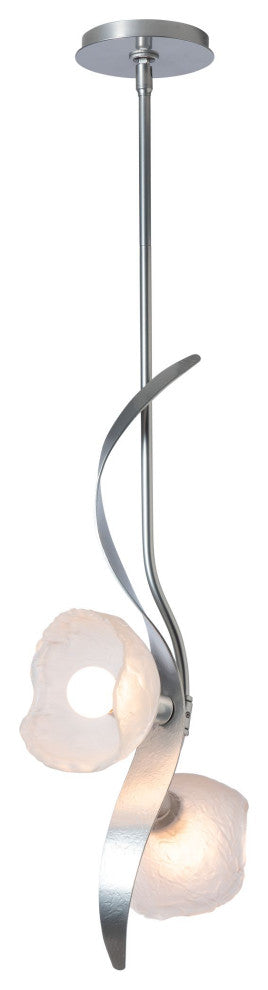 Mika 2-Light Pendant, Sterling