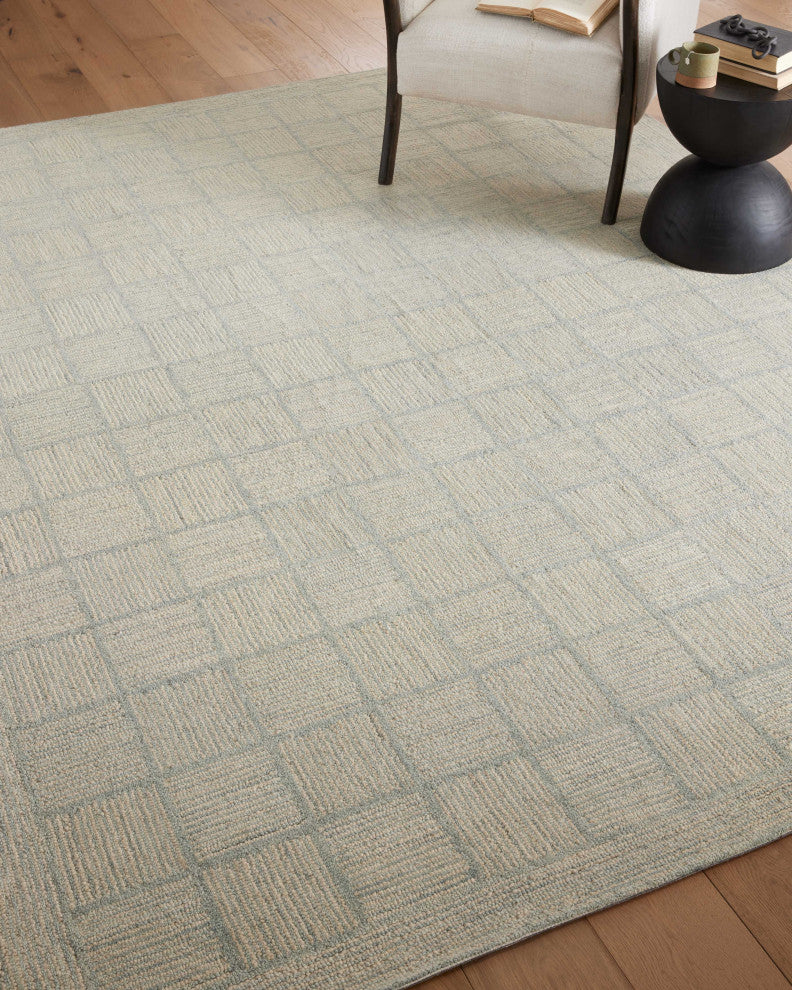 Chris Loves Julia x Loloi Francis Silver / Sky 7'-9" x 9'-9" Area Rug