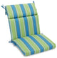 18"x38" Spun Polyester Squared Seat/Back Chair Cushion, Haliwell Caribbean
