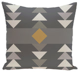Sagebrush Geometric Print Pillow, Gray, 16"x16"
