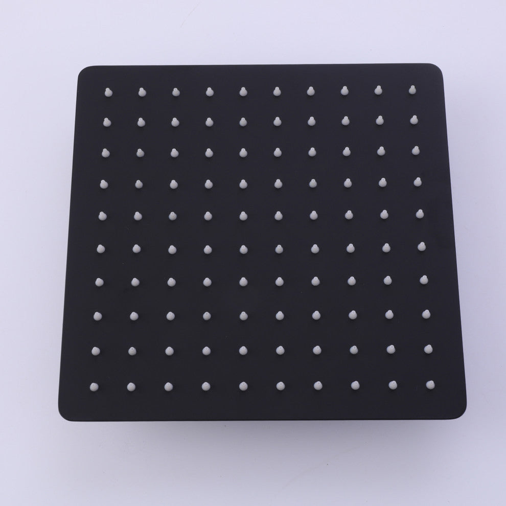 Wall Mounted Rain Shower System with 10Inch Showerhead, Matte Black