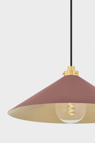 Hudson Valley Lighting Clivedon Pendant By Mark D. Sikes, Soft Crimson