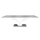 NICTORIA Dining Table with Extension, Grey/White