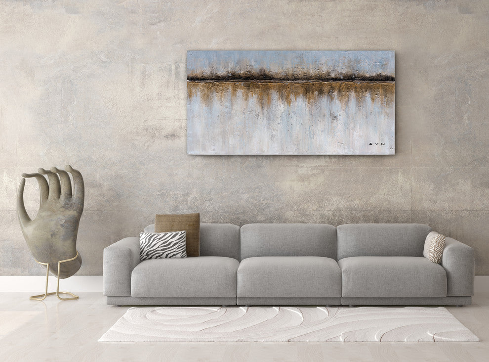 "Abstract Earth Elements" Hand Painted Canvas Artwork Fine Art; Modern Art