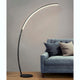 Launch Dimmable LED Linear Arch Floor Lamp, Black