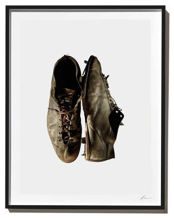 Vintage Baseball Cleats, Photograph,  Black Frame, 40''x52''