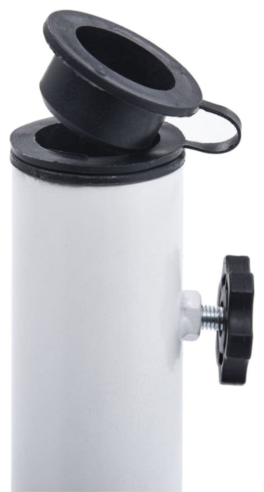 Vidaxl Umbrella Base White 19.8 Lbs 15.7" Cast Iron