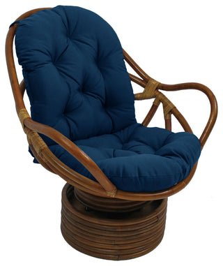 48"X24" Solid Outdoor Spun Polyester Swivel Rocker Cushion, Azul