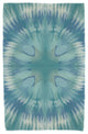 Shibori Burst, Geometric Print Beach Towel, Green