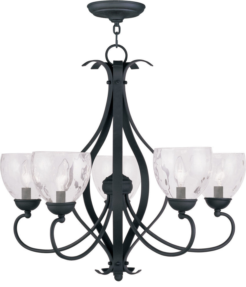 Livex 4805-04 5-Light Black Chandelier, Black