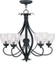 Livex 4805-04 5-Light Black Chandelier, Black