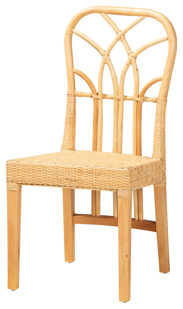 Ansa Mahogany & Rattan Dining Chair