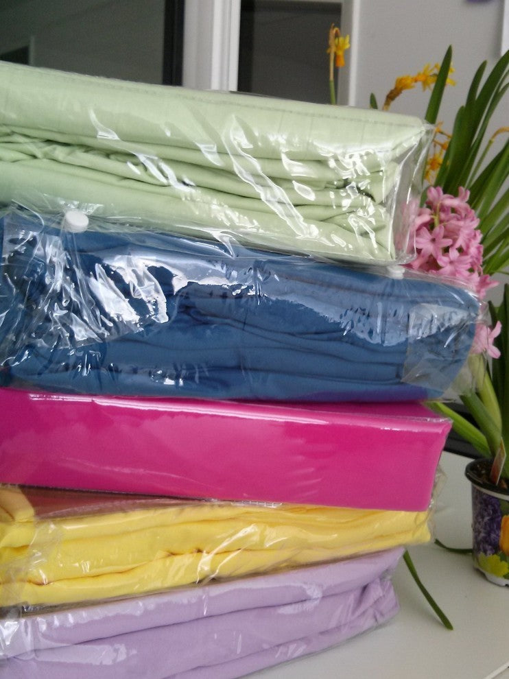 Tache Solid Rose Neon Pink Bed Sheet Set, King