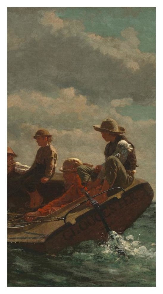 "Breezing Up (center)" Digital Paper Print by Winslow Homer, 26"x46"
