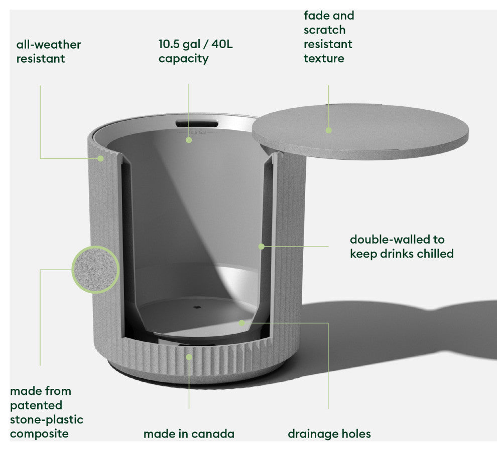 Veradek Chill Side Table, Gray