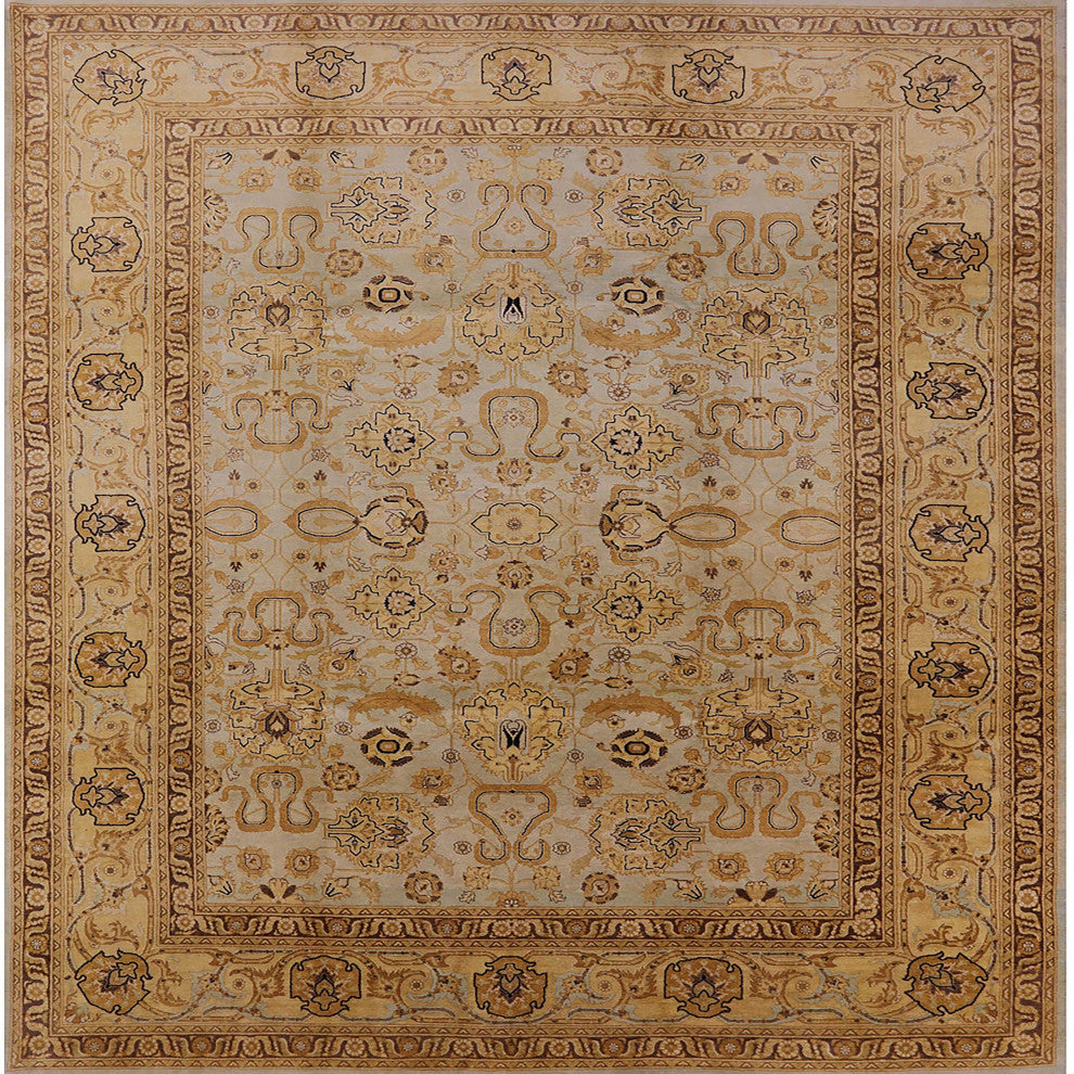 Ahgly Company Indoor Square Mid-Century Modern Area Rugs, 7' Square
