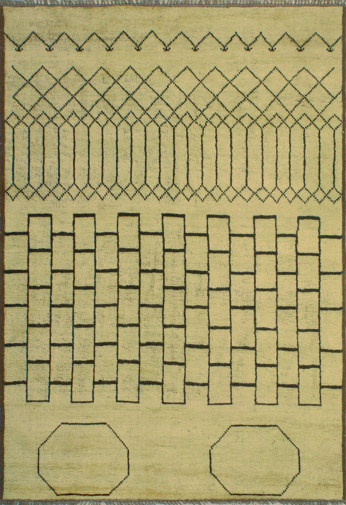Balochi Kaori Ivory/Charcoal Rug, 4'1x5'11