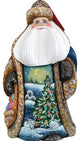 Trim-A-Tree Business Santa, Woodcarved Figurine