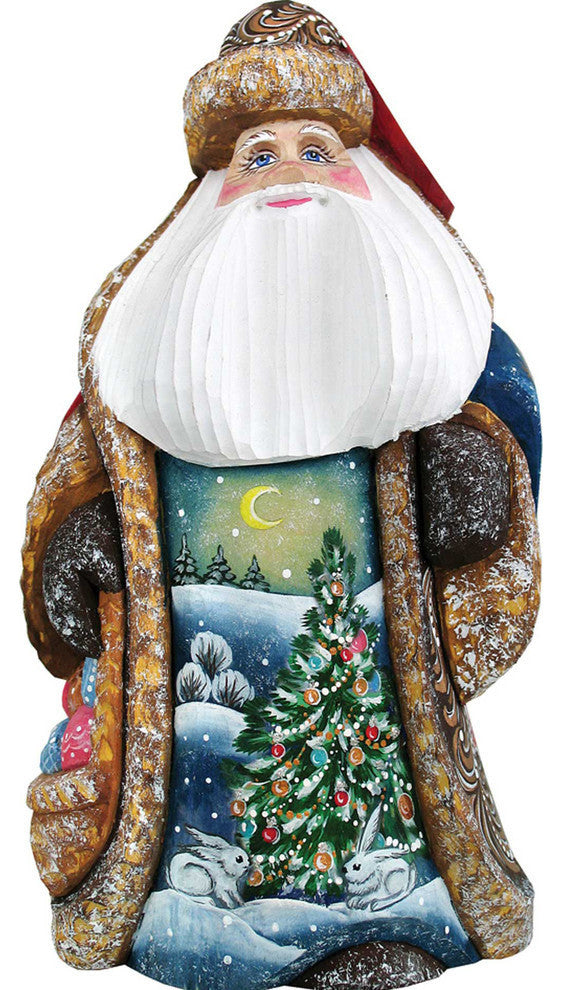 Trim-A-Tree Business Santa, Woodcarved Figurine