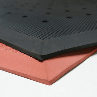 Rubber-Cal Soft Cloud Drainage Anti-Fatigue Mat 3/4" Thick, 3'x5' Black