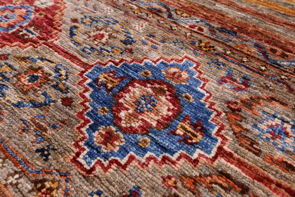 Super Kazak Khorjin Handmade Wool Rug 3' 5" X 5' 0" Q10076