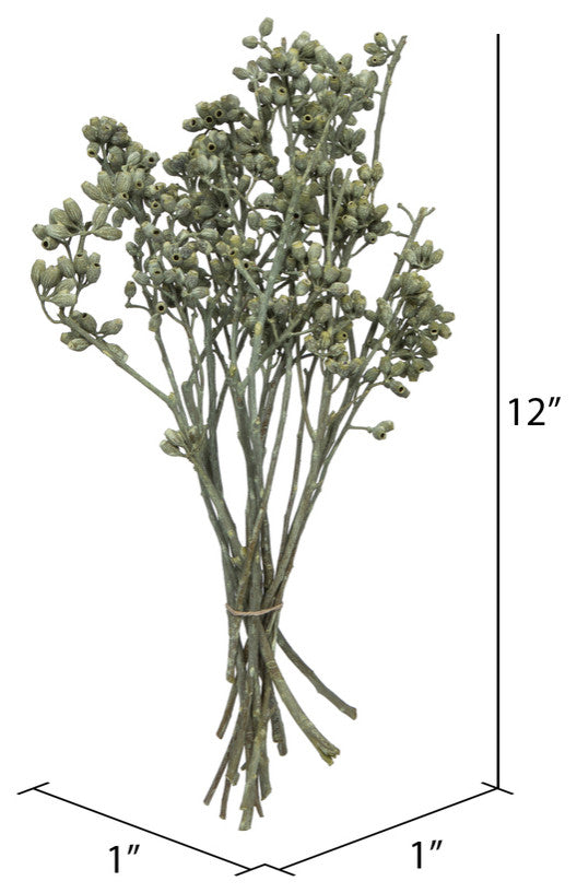 Vickerman Natural Botanicals 12" x 1-3" Eucalyptus Clusters, Green, 12" x 1-3"