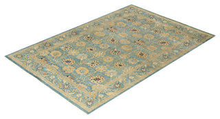 Overdyed, One-of-a-Kind Hand-Knotted Area Rug Blue, 6'1"x9'0"