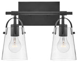 Foster Two Light Vanity in Black