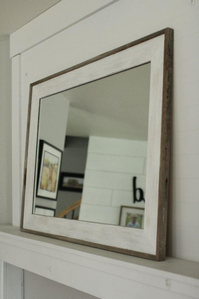 Glacier White Mirror, With Raised Outside Edge, 28"x34"