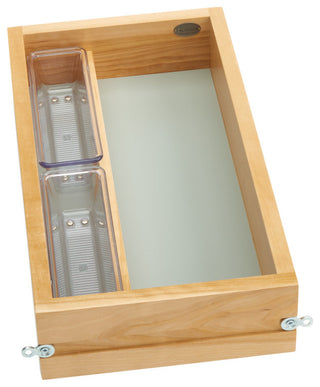 Wood Vanity Cabinet Replacement Drawer System With Soft Close, 10.5"