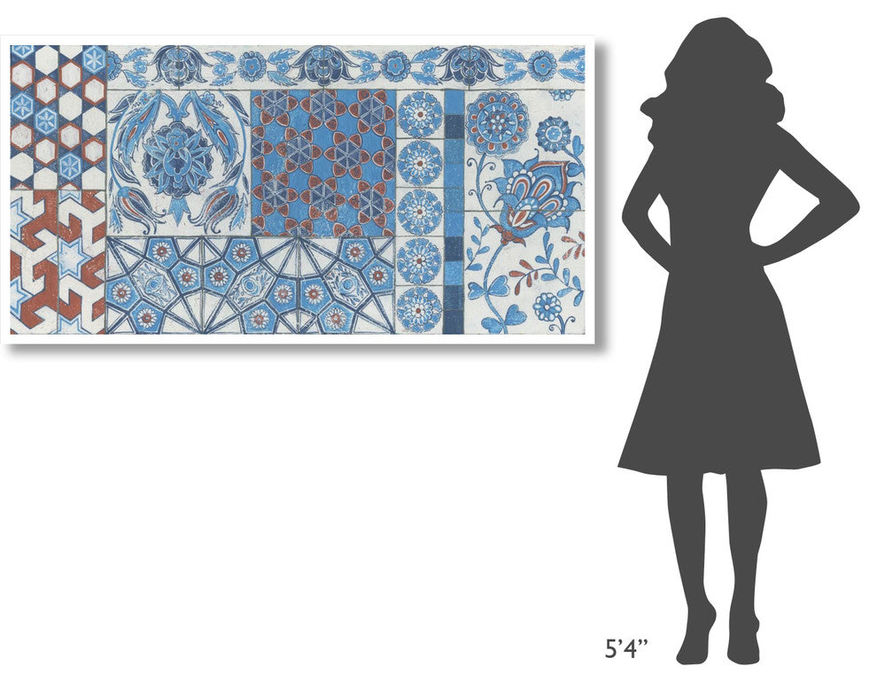 "Turkish Tiles" Digital Paper Print by Kathrine Lovell, 62"x32"