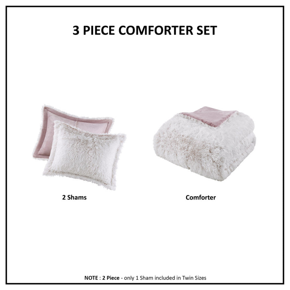 Intelligent Design Malea Shaggy Faux Fur Comforter Mini Set