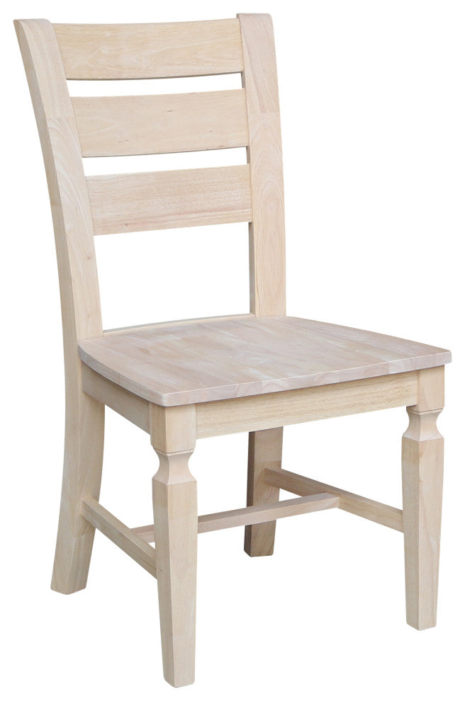 Vista Ladderback Chair - Set of 2 Chairs, Unfinished