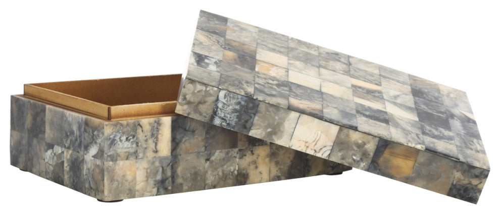 Safavieh Lori Decor Box, Set of 2, Antique Green/Horn