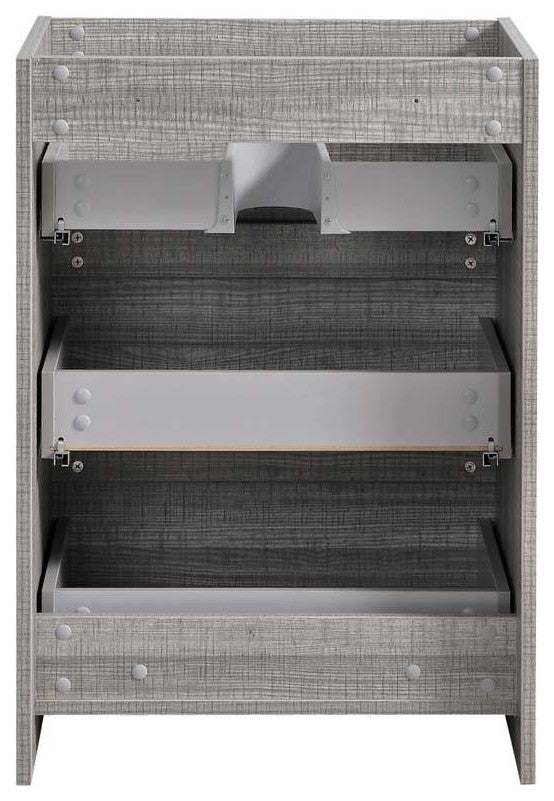 Fresca FCB9324HA Lazzaro 24" Glossy Ash Gray Free Standing Bathroom Cabinet