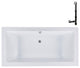 Streamline 60 in. x 32 in. Acrylic Drop-In Bathtub, Polished Chrome