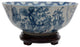 14" Ladies Blue and White Porcelain Bowl