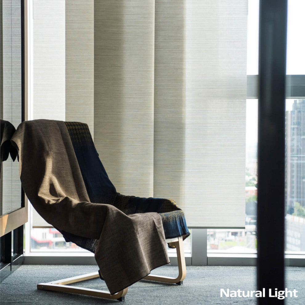 Adjustable Sliding Panel Track Blind 45.8"-86" W x 96" L, Classic, Marble