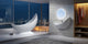 78" Polystone Half Moon Free-Standing Bathtub, Matte White, No Faucet