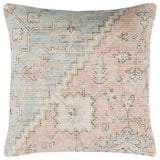 Surya Samsun Pillow Shell With Down Insert 20"H X 20"W - Cream, Dusty Pink