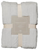 Luxe Mink Pom Pom Faux Fur Throw Blanket, Gray