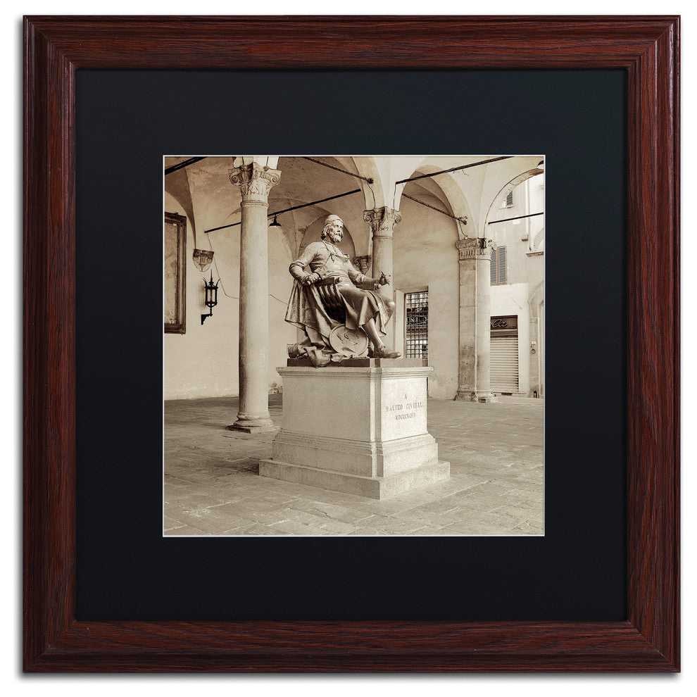 Alan Blaustein ''Lucca II'' Art, Wood Frame, Black Mat, 16x16