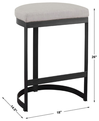 Uttermost Ivanna Black Iron Counter stool