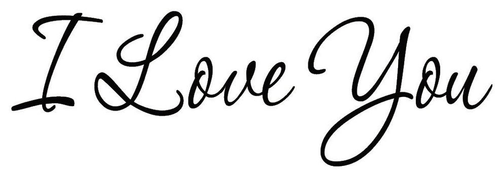 VWAQ I Love You Wall Decal Quotes Home Decor Sayings Wall Decals Wife Husband