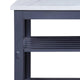 Enapay Kitchen Island, Marble Top and Gray Finish