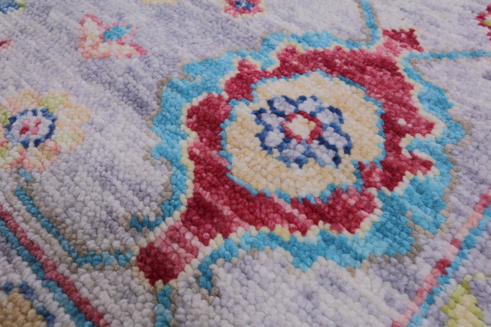 10' 4" X 13' 11" Hand-Knotted Turkish Oushak Rug - Q16104