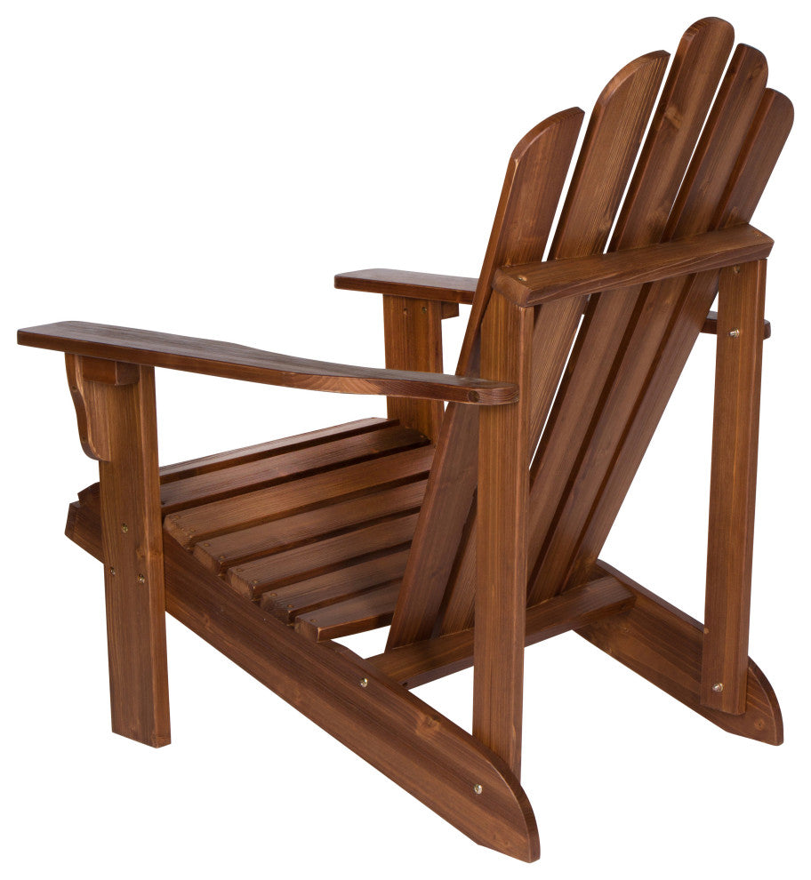 Shine Company Westport II Adirondack Chair With Hydro-Tex Finish, Oak