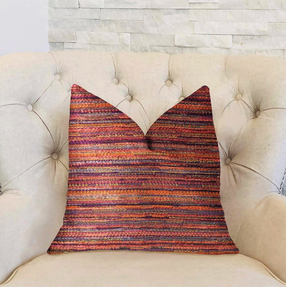 Sunset Sky Red Luxury Throw Pillow, 24"x24"